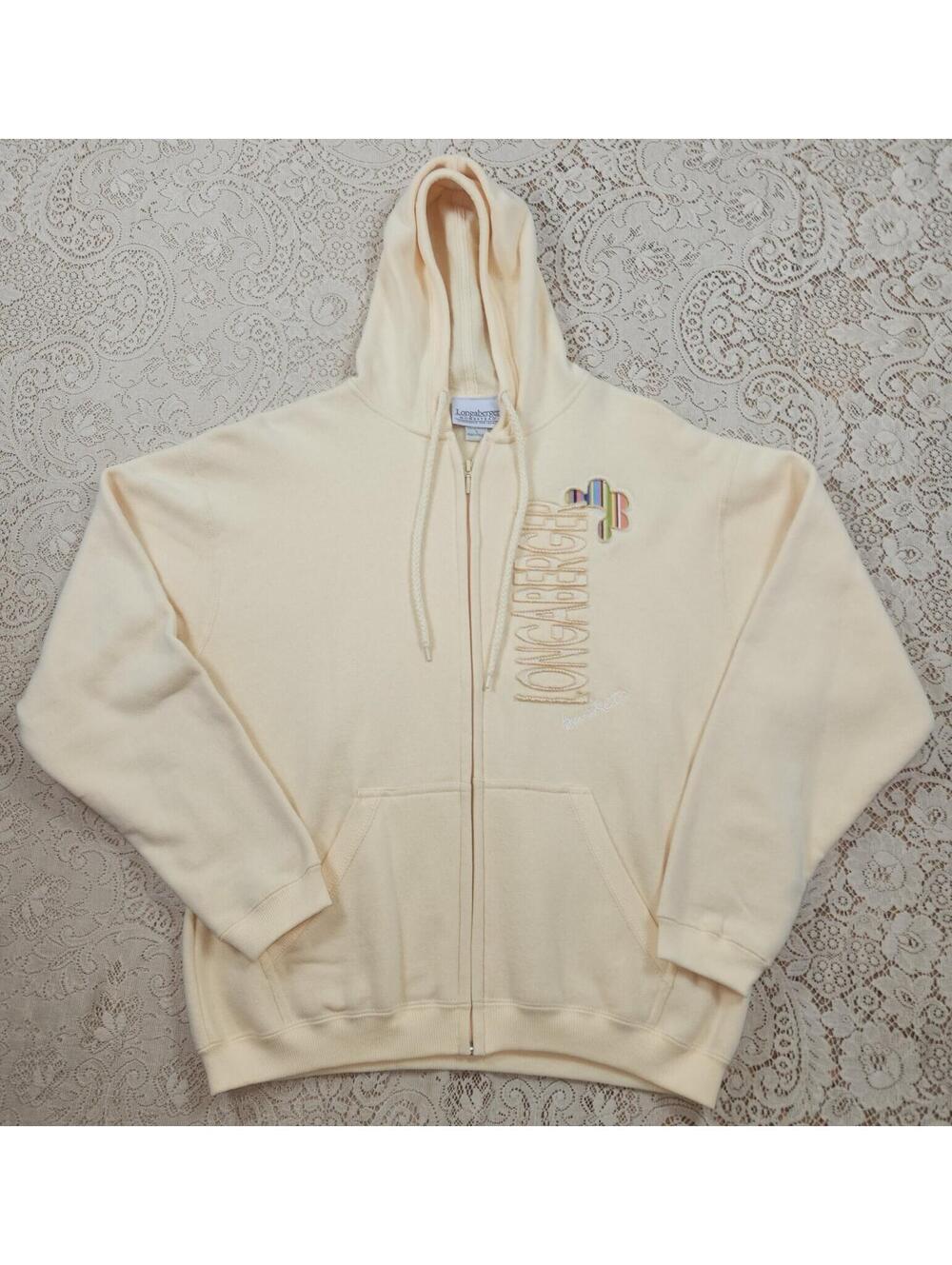 Longaberger Homestead Est 1973 Women's Yellow Hoodie Sweatshirt Size Large